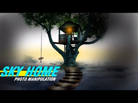 Photoshop Tutorial | Sky Home Photo Manipulation 🏡