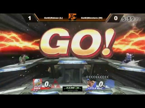 GotE Weekly Smash 20 Grand Finals GotE|Rideae (Sheik, Cloud) vs GotE|Minstora (Little Mac)