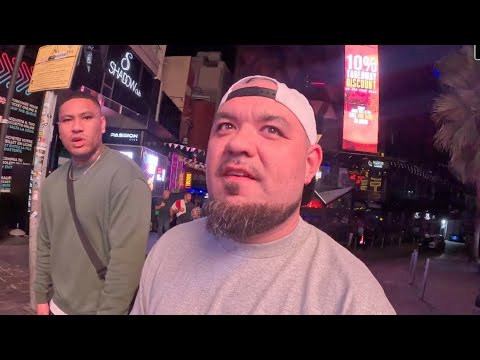 Walking through St Julians at night ( Malta's most famous nightlife district )