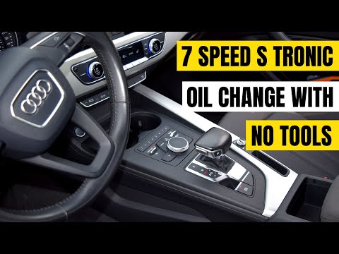 How to Change Audi A4 B9 2016 7 speed S Tronic PHL Automatic Transmission Fluid ATF Without Tools