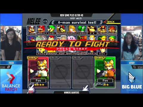 NGPU 40 SSBM - trilok (Red Fox) vs. DBJ | Joyboy (Default Fox) - Melee WQF