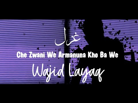 Ghazal | Che Zwani We Armanuna Kho Ba We | Wajid Layaq | [Official Lyrics Video]
