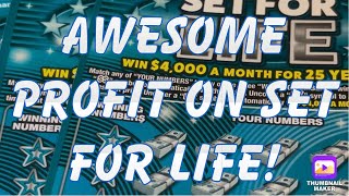 Awesome Profit on Set for Life ‼️ #california #lottery #scratchers #profit #shortvideo #win