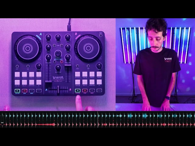 Vídeo relacionado con VIETA PRO Mesa de Mezclas DJ Bluetooth Profesional con Tarjeta de Sonido Integrada. Controladora DJ Con Luces Integradas RGB, Mezclador DJ Controller e Interfaz Audio. Mesa de mezclas DJ (Vega)