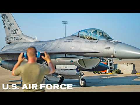 USAF F-16 Fighting Falcons: Military Exercises in South Dakota