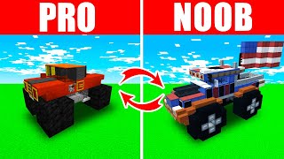 Minecraft NOOB vs. PRO: SWAPPED MONSTER TRUCK in Minecraft (Compilation)
