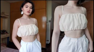 DIY SHEIN Inspired Ruched Cropped Cami Top | Sonella Go