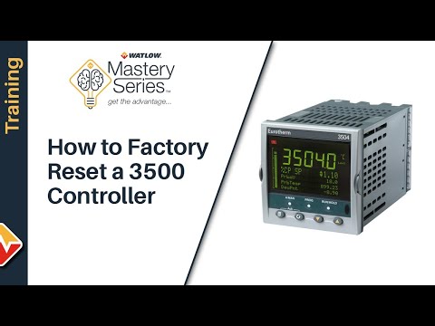 Part of a video titled How to Factory Reset a Eurotherm 3500 Series Controller - YouTube