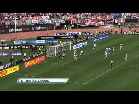 Gol Cahais. River 0 - Racing 1. Torneo Inicial 2012. Fecha 8. Fútbol Para Todos.
