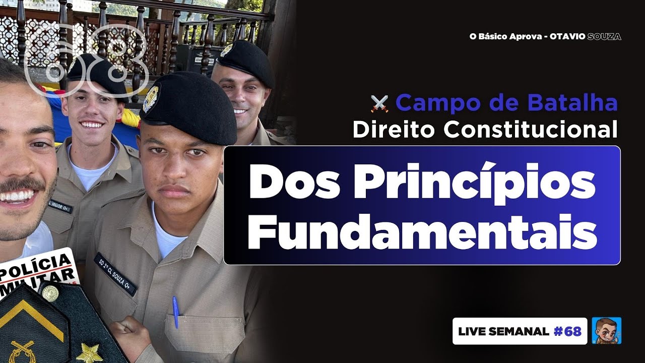 Live 68 - Questões Constitucional: Título I: Dos Princípios Fundamentais