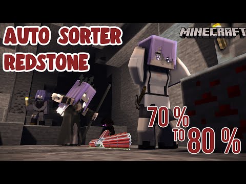 【Minecraft】Auto Sorter Redstone! progress from 70 to 80!!!【holoID】