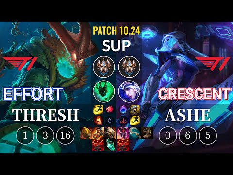 T1 Effort Thresh vs T1 Crescent Ashe Sup - KR Patch 10.24
