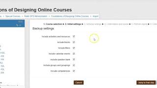 Importing Courses in Moodle