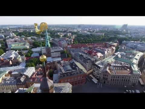 4К Riga Cathedral,Latvia. Drone footage