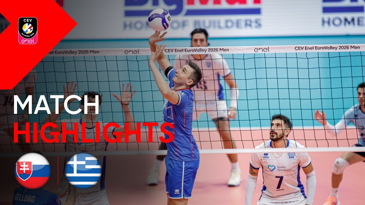 Highlights | Slovakia vs. Greece | CEV Enel EuroVolley 2026 | Men