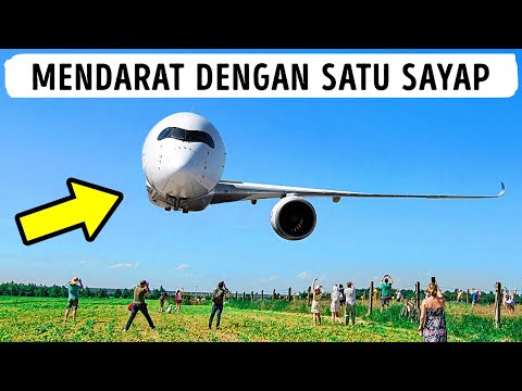 Pesawat Ini Mendarat Hanya dengan Satu Sayap