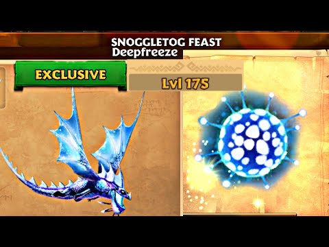 SNOGGLETOG FEAST "DEEPFREEZE" Max Level 175 Titan Mode - Exclusive Shockjaw - Dragons: Rise of Berk