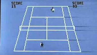 Tennis on vintage Tandy Radio Shack TRS 80 Color Computer (CoCo). Gameplay & Commentary