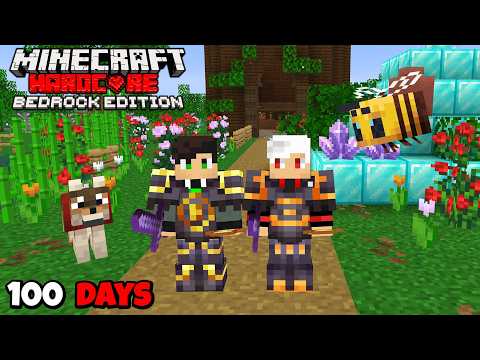 We Survived 100 Days In BEDROCK EDITION In Minecraft Hardcore !