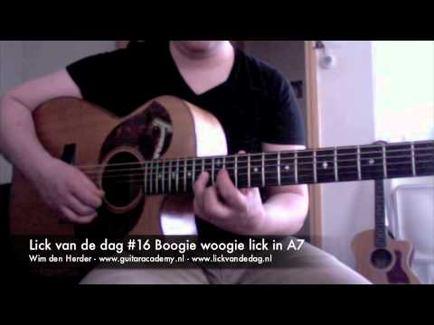 Wim's GuitarLickzz #16 Boogie woogie lick in A7