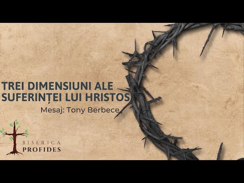 Toni Berbece: Trei dimensiuni ale suferintei lui Hristos