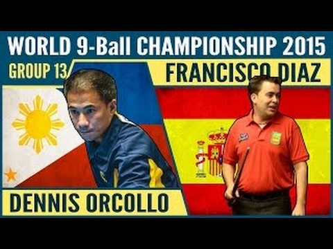Dennis Orcollo vs Francisco Diaz-Pizarro | 2015 World 9-ball Championship Group 13