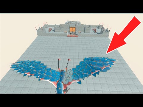 King Wywern vs Fort Ancient Army in Animal Revolt Battle Simulator