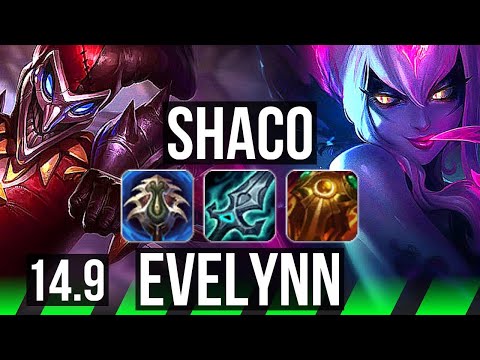 SHACO vs EVELYNN (JGL) | 16/3/11, 1300+ games, Legendary | NA Grandmaster | 14.9