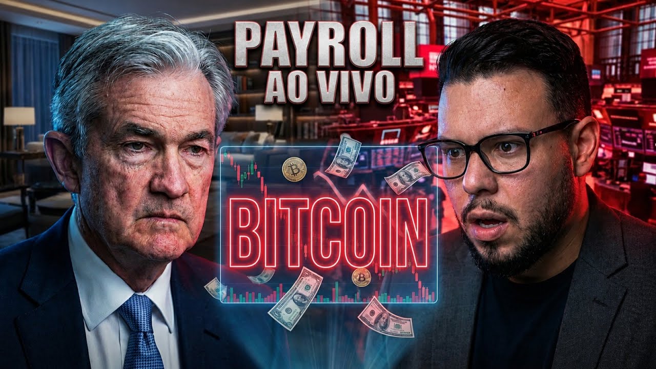 BITCOIN URGENTE: PAYROLL AMERICANO AO VIVO E MERCADO EM TENSÃO!