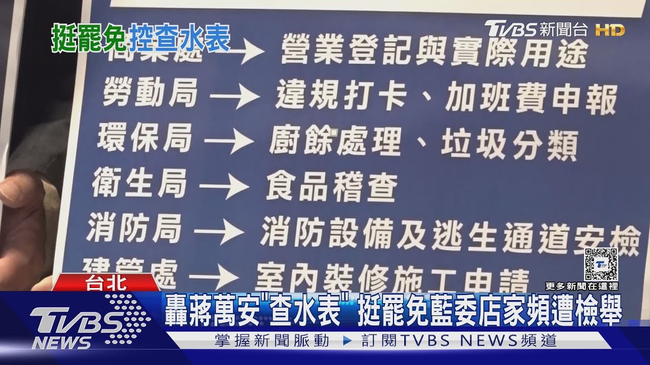 挺罷藍店家遭查水表? 綠議員:政治力介入
