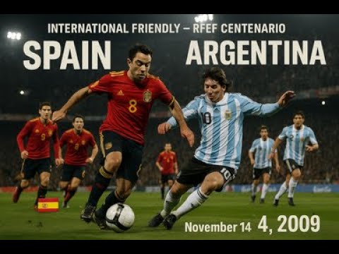 Spain  vs Argentina | Full Match | International Friendly | RFEF Centenario | November 14, 2009