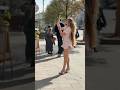 Walking In A Mini Dress