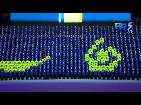 [1080p HD] National Day Parade 2013 - Stories Of Singapore - Human LED Screen - Soka Association