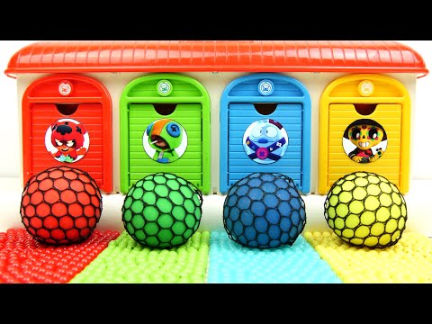 Satisfying Garage ASMR | Oddly Making 4 Crazy Colorful Doors FROM Mixing Syress Balls in Garage ASMR
