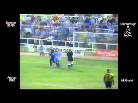1995 - 1996 Hartlepool FC 03 W Scarborough LCup both legs - McGuckin