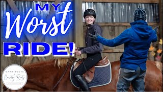 COACH SAID THIS WAS MY WORST RIDE! | DRESSAGE UPDATE | VLOG