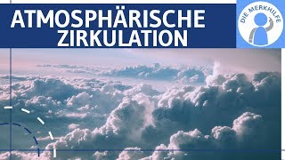 Atmospheric circulation - gradient & Coriolis force - high pressure belt, low pressure trough, co...