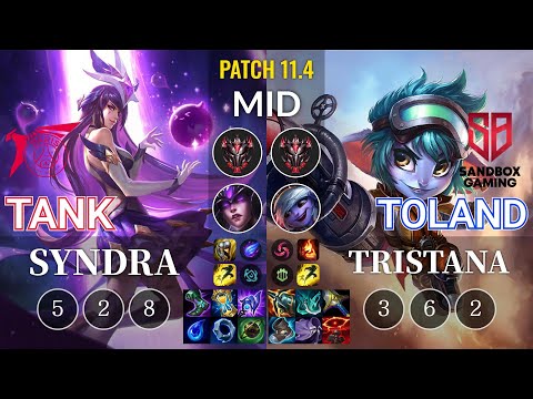 TLN Tank Syndra vs SB.A TolanD Tristana Mid - KR Patch 11.4
