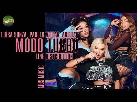 Luísa Sonza, Pabllo Vittar, Anitta - MODO TURBO ~ Distribuição de Linhas (Line Distribution)