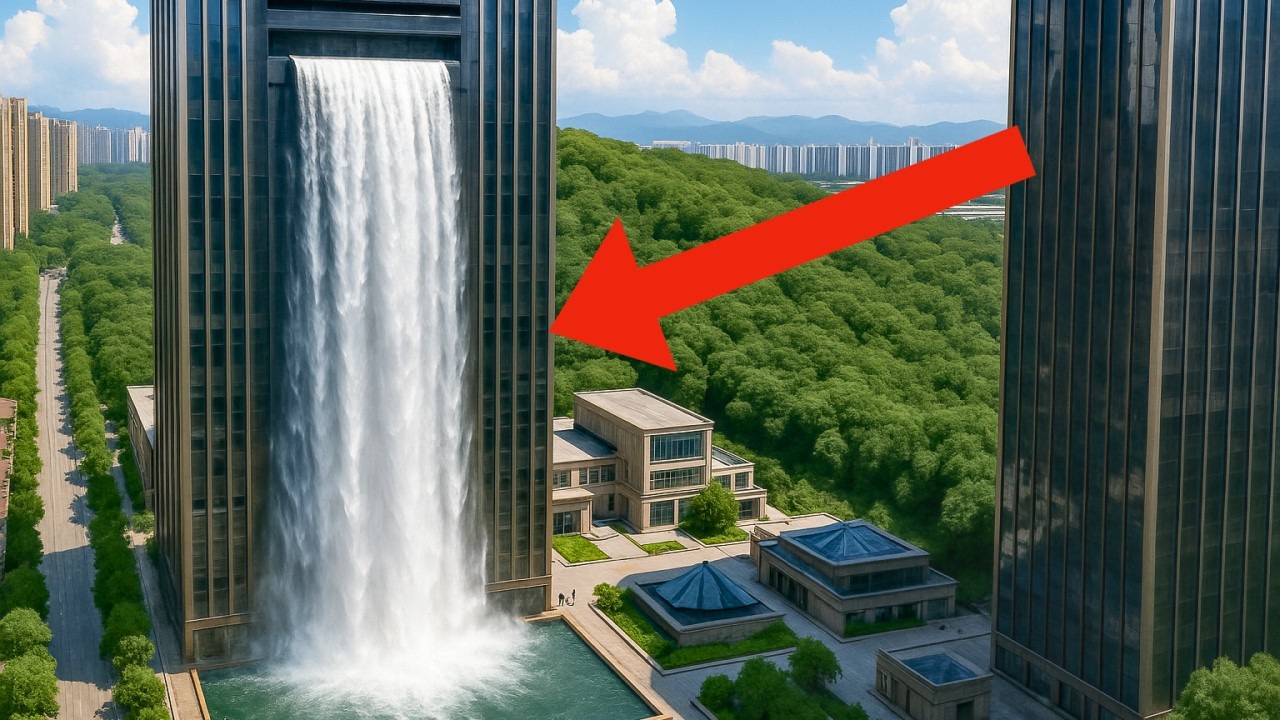 Immersive street-level walking tour through Tour China's $ Million Waterfall Skyscraper: The Firefighting Marvel, Unknown, showcasing authentic urban landscapes, local architecture, and the vibrant atmosphere of the city's neighborhoods