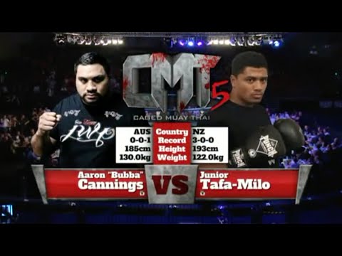 Junior Tafa Vs Aaron Cannings - Caged Muay Thai 5