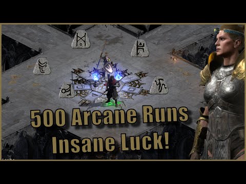 BEST RUNE DROPS from 500 ARCANE SANCTUARY Hardcore Runs (Diablo 2 Resurrected/SinglePlayer)
