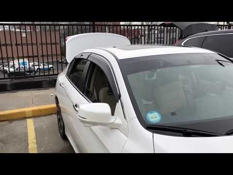 Honda Accord genuine window visor install 2016/2017 DIY
