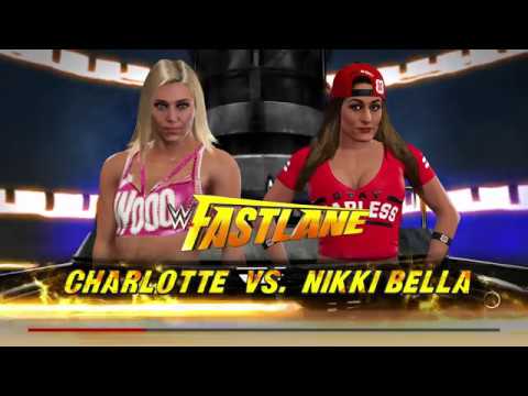 WWE 2K17 NIKKI BELLA VS CHARLOTTE