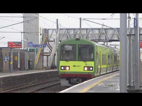 Irish Rail 8510 class dart train departing Graystones Station, Co Wicklow