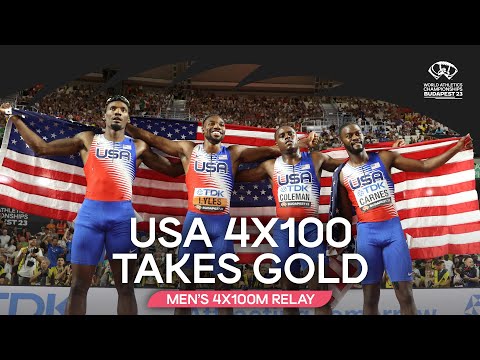 Noah Lyles leads 🇺🇸's 4x100m to gold | World Athletics Championships Budapest 23