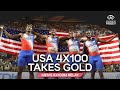 Noah Lyles leads 🇺🇸's 4x100m to gold | World Athletics Championships Budapest 23