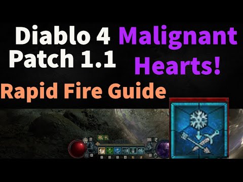 Diablo 4 Patch 1.1 Rapid Fire Guide for Cold Build Rogue and Malignant Hearts