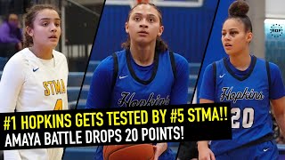 #1 Hopkins Gets Tested By Tessa Johnson & #5 STMA!! Amaya Battle Drops 20 Points On Senior Night!!