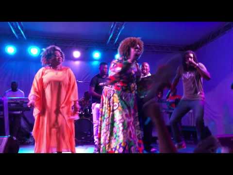 Bridget Blucher, Marvia Providence & Adrian Cunningham at Love Life Gospel Concert in St. Kitts